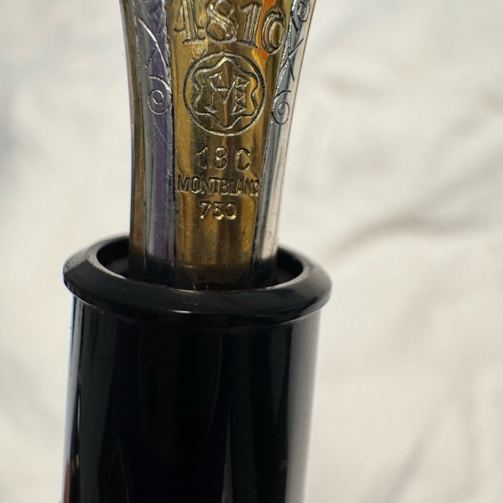 Montblanc Meisterstuck Fountain Pen - Au750 gold nib- 149 Black - Gold Trim - Picture 7 of 7